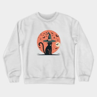 halloween cat Crewneck Sweatshirt